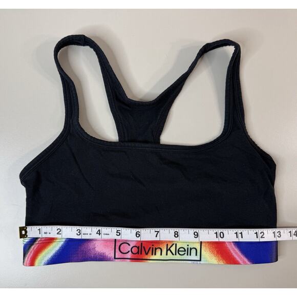 CK Calvin Klein Cotton Bra Bralette M Reimagined Heritage THIS IS LOVE lgbtq gay - Picture 2 of 8